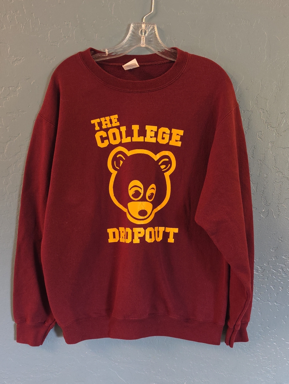 Men's Maroon Kanye West "The College Dropout" Graphic Crewneck Sweatshirt